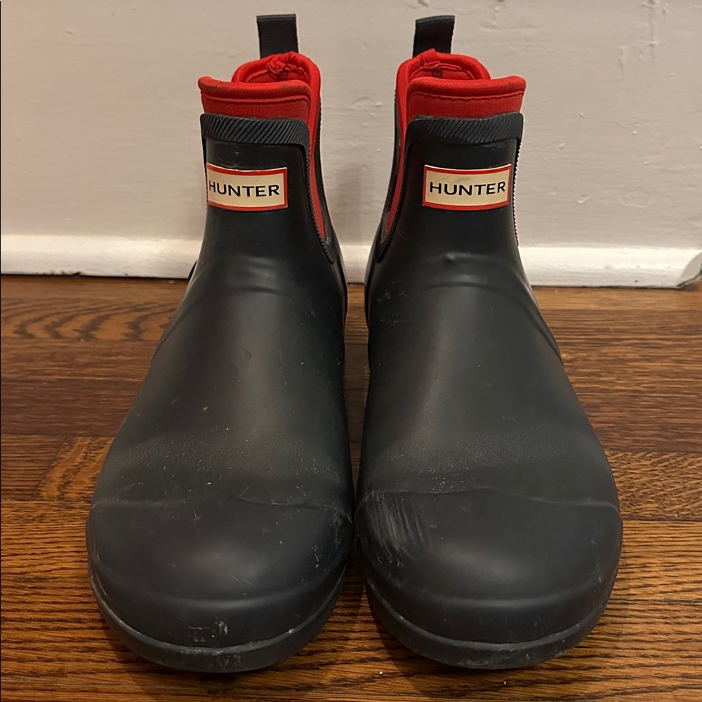 Hunter for Target Navy and Red Chelsea Rain Boots